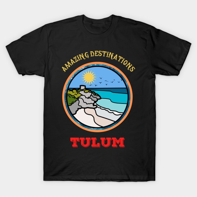 Tulum Vacation T-Shirt by TASKARAINK